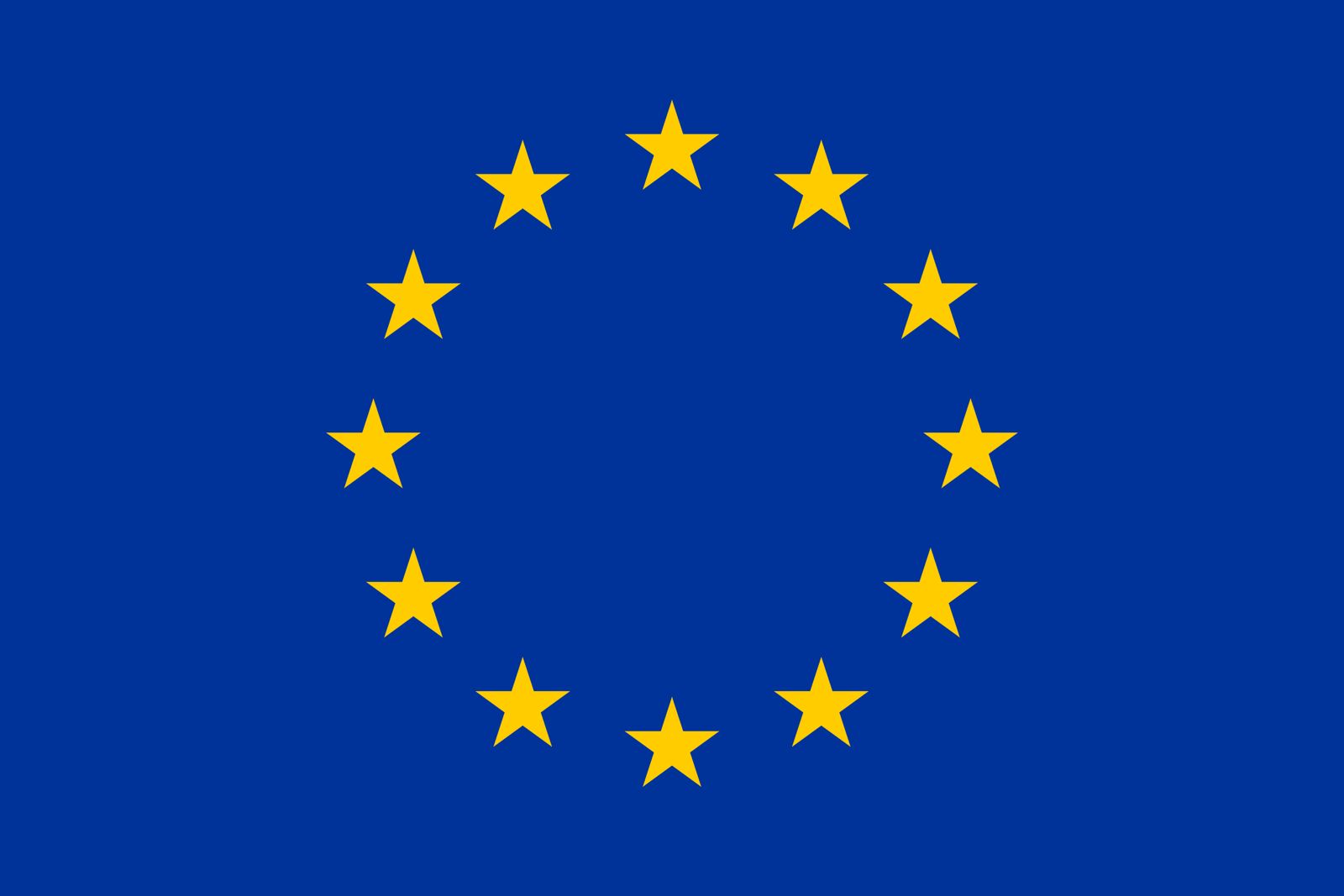 The flag of EU